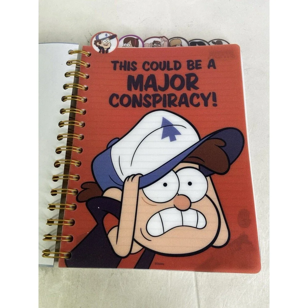 Disney Gravity Falls Tab Journal Notebook Book Spiral NEW